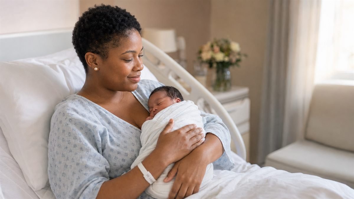 Mãe com o recém-nascido: o destino é o mesmo em qualquer via de parto