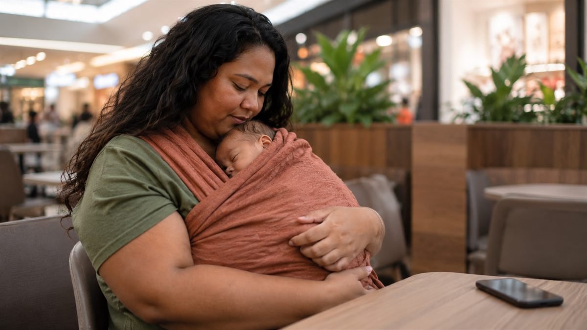A sala de amamentação é opção; a praça de alimentação também Amamentar em público no shopping é protegido por lei