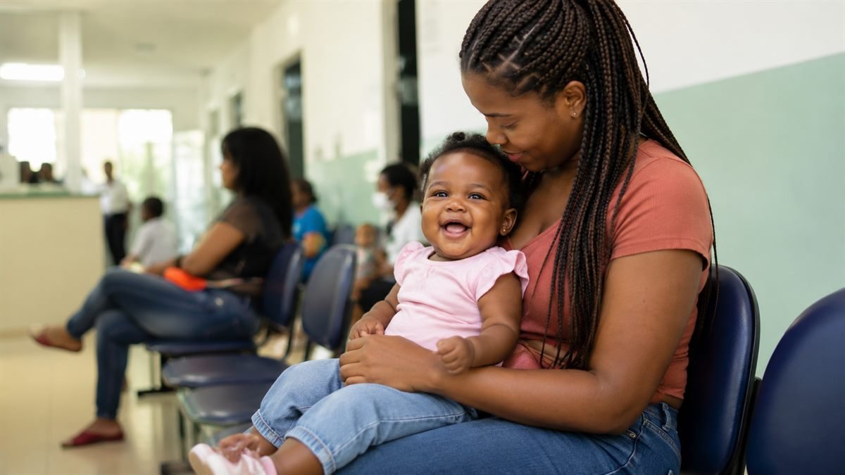 Bebê saudável em dia com as vacinas do primeiro ano Bebê saudável em dia com as vacinas do primeiro ano